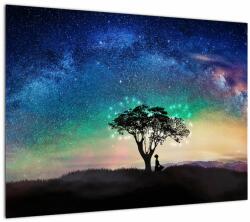 Mivali Tablou pe sticlă - Relaxare sub stele, dintr-o bucată 70x50 cm pe sticlă (V022744V7050GD)