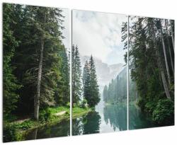 Mivali Tablou lacului în pădure, din trei bucăți 120x80 cm (V021386V120803PCS)