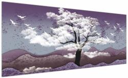 Mivali Tablou - Copac în nori, dintr-o bucată 250x125 cm (V022184V250125)