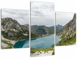 Mivali Tablou cu lac în munți, din trei bucăți 90x60 cm (V020243V90603PCS)