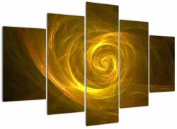 Mivali Tabloul cu spirala abstractă în galben, din cinci bucăți 150x105 cm (V020128V150105)