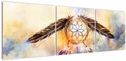 Mivali Tablou - Captator de vise cu pene, din trei bucăți 150x50 cm (V023028V15050)