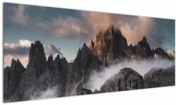 Mivali Tablou - Dolomiți Italieni ascunși în ceață, dintr-o bucată 145x58 cm (V021678V14558)