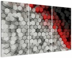 Mivali Tablou - 3D hexagoane, din trei bucăți 120x80 cm (V023000V120803PCS)