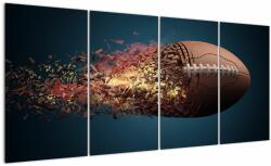 Mivali Tablou - Minge de ruggby în acțiune, din patru bucăți 160x80 cm (V021969V16080)