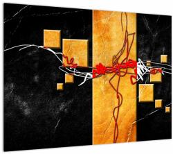 Mivali Tablou pe sticlă abstract - Dansatoare, dintr-o bucată 70x50 cm pe sticlă (V022076V7050GD)