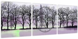 Mivali Tablou - Barcă pe lac (cu ceas), din trei bucăți 90x30 cm cu ceas (V022413V9030C)