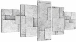 Mivali Tablou - Abstracție cu faianță de beton, din cinci bucăți 150x80 cm (V021997V150805PCS)