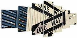 Mivali Tablou - New York ONE WAY, din șapte bucăți 210x100 cm (V021573V210100)