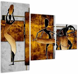 Mivali Tablou - Motiv cultura africană (cu ceas), din trei bucăți 90x70 cm cu ceas (V022485V9070C)