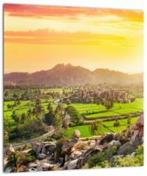 Mivali Tablou cu valea Hampi în India, dintr-o bucată 30x30 cm (V020939V3030)