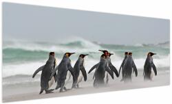 Mivali Tablou pinguini în ocean, dintr-o bucată 250x125 cm (V021358V250125)