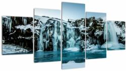 Mivali Tablou cu cascade înghețate, din cinci bucăți 150x80 cm (V020230V150805PCS)