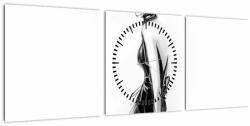Mivali Tablou - Ilusție de modă (cu ceas), din trei bucăți 90x30 cm cu ceas (V023569V9030C)