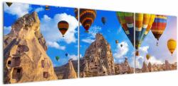 Mivali Tablou - Baloane cu aer cald, Cappadocia, Turcia. , din trei bucăți 150x50 cm (V022964V15050)