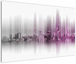 Mivali Tablou - Panorama orașului, roz-gri, dintr-o bucată 120x80 cm (V023168V12080)