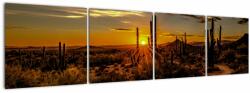 Mivali Tablou - Sfărșit de zi în deșertul Arizona, din patru bucăți 160x40 cm (V021638V16040)