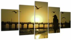 Mivali Tablou - Plimbare pe plajă, din cinci bucăți 150x80 cm (V021535V150805PCS)