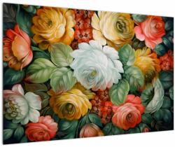 Mivali Tablou cu buchet pictat de flori, dintr-o bucată 90x60 cm (V021943V9060)