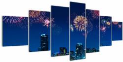 Mivali Tablou - Artificii in Miami, din șapte bucăți 210x100 cm (V023270V210100)