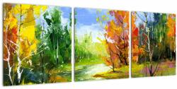Mivali Tablou - Peisaj - pictură, din trei bucăți 90x30 cm (V022326V9030)
