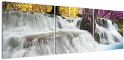 Mivali Tablou cu Erawan cascadă în pădure, din trei bucăți 150x50 cm (V020934V15050)