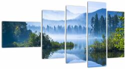 Mivali Tablou cu lac montan, din cinci bucăți 110x60 cm (V021910V11060)