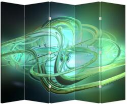 Mivali Paravan - Abstracție verde, din 5 bucăți, 210x170 cm (P020063P225180)