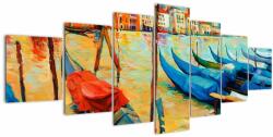 Mivali Tablou - Port în Veneția, din șapte bucăți 210x100 cm (V023366V210100)