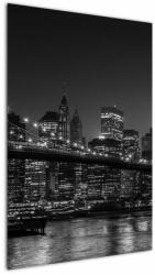 Mivali Tablou cu podul Brooklin în New York, dintr-o bucată 60x90 cm (V020940V6090)