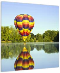 Mivali Tablou cu balon cu aer cald pe un lac, dintr-o bucată 50x50 cm (V020217V5050)