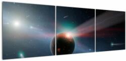 Mivali Tablou cu planetă mică, din trei bucăți 150x50 cm (V020695V15050)