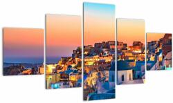 Mivali Tablou - Santorini în amurg, din cinci bucăți 125x70 cm (V021709V12570)