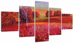 Mivali Tablou - Peisaj roșu, din cinci bucăți 125x70 cm (V023267V12570)
