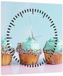 Mivali Tablou cu cupcakes (cu ceas), dintr-o bucată 30x30 cm cu ceas (V021261V3030C)