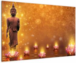 Mivali Tablou - Buddha în sclipici auriu, dintr-o bucată 90x60 cm (V022814V9060)