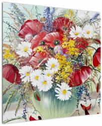 Mivali Tablou - Vază cu flori sălbatice, dintr-o bucată 70x70 cm (V023089V7070)