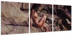 Mivali Tablou - pictura femeii (cu ceas), din trei bucăți 90x30 cm cu ceas (V022262V9030C)