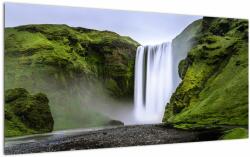 Mivali Tablou pe sticlă cu cascade, dintr-o bucată 100x50 cm pe sticlă (V020460V10050GD)