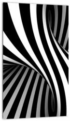 Mivali Tablou abstract cu dungi de zebră, dintr-o bucată 20x30 cm (V021960V2030)