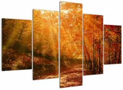 Mivali Tablou cu pădurea în toamnă, din cinci bucăți 150x105 cm (V021203V150105)