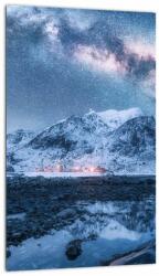 Mivali Tablou cu munți și ceul cu stele, dintr-o bucată 20x30 cm (V022181V2030)
