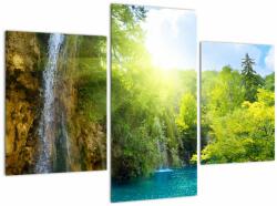 Mivali Tablou - cascadele în djunglă, din trei bucăți 90x60 cm (V020549V90603PCS)