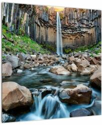 Mivali Tablou - Cascada Svartifoss, Islanda, dintr-o bucată 50x50 cm (V022508V5050)
