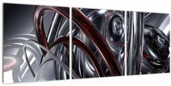 Mivali Tabloul cu abstracție în gri, din trei bucăți 90x30 cm (V020090V9030)