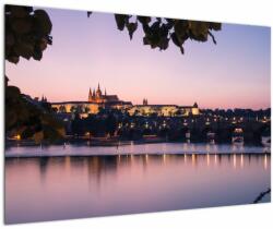 Mivali Tablou cu palatul din Praga și Vltava, dintr-o bucată 90x60 cm (V020901V9060)
