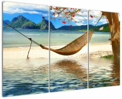 Mivali Tablou - Relax la plajă, din trei bucăți 120x80 cm (V023481V120803PCS)