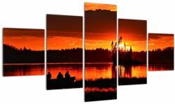 Mivali Tablou - Pescari pe lac, din cinci bucăți 125x70 cm (V022596V12570)