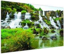 Mivali Tablou - cascade cu plante, dintr-o bucată 150x100 cm (V020617V150100)