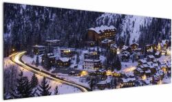 Mivali Tablou - orășelul montan iarna, dintr-o bucată 145x58 cm (V020600V14558)